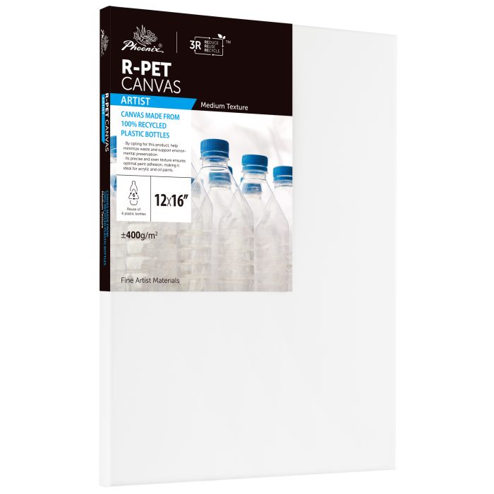 Phoenix Artist Series, 15oz R-PET Recycled Plastic Bottles Stretched Canvas ±420g/m²