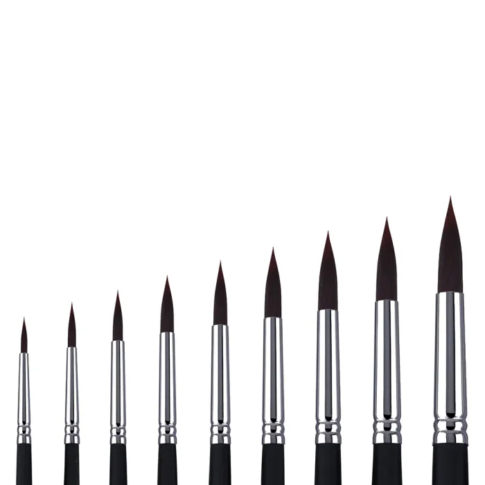 Phoenix SERIES 6601 Brown Nylon Acrylic Brush-Round - Image 3