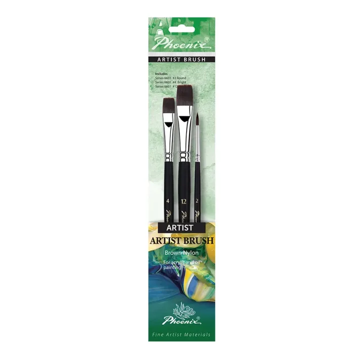 Phoenix Brown Nylon Multi Purpose Acrylic Starter Set