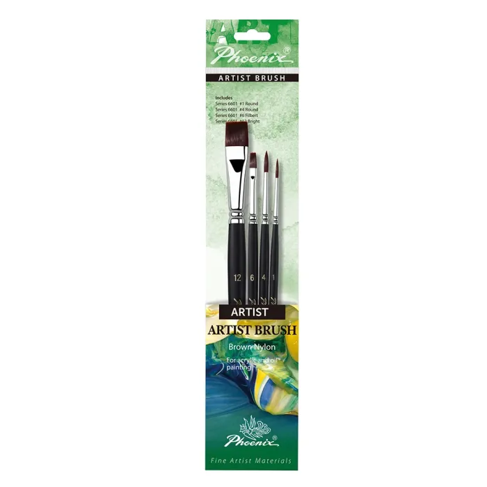 Phoenix Brown Nylon Multi Purpose Acrylic Starter Set