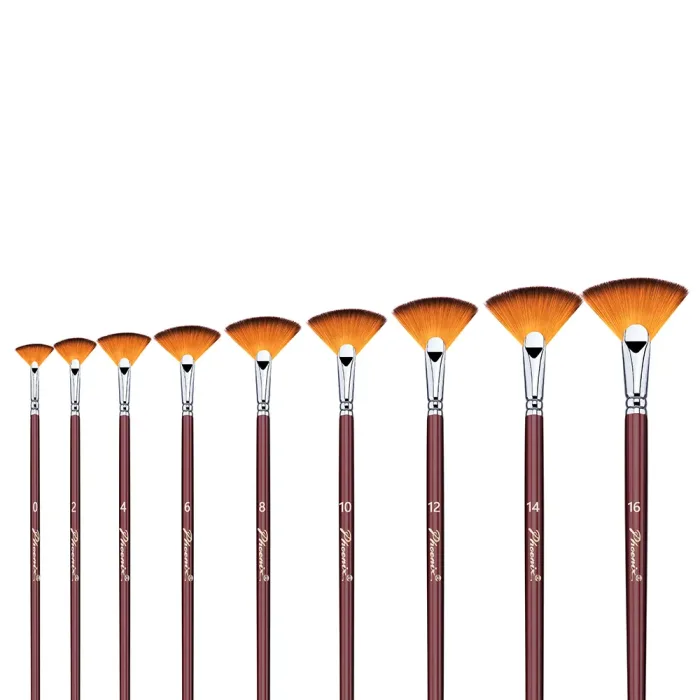 Phoenix SERIES 6604 Double Colored Nylon Acrylic Brush-Fan - Image 3