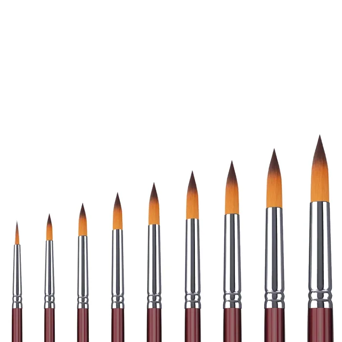 Phoenix SERIES 6604 Double Colored Nylon Acrylic Brush-Round - Image 3