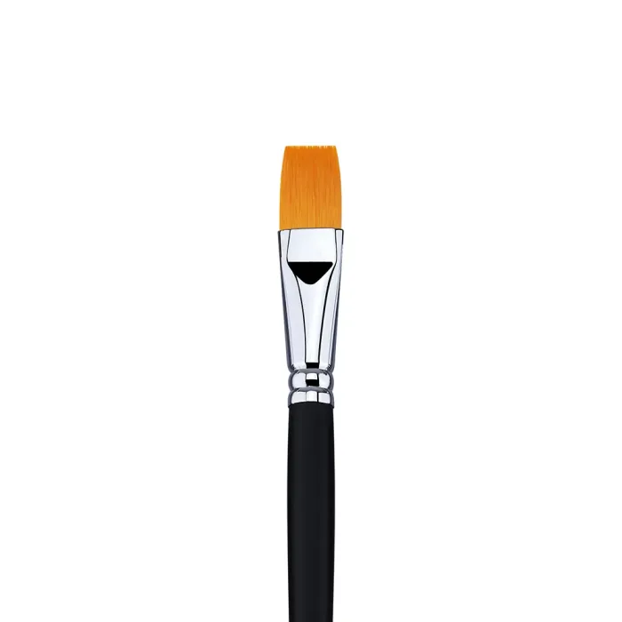 Phoenix SERIES 6606 Golden Nylon Hair Acrylic Brush-Flat - Image 2
