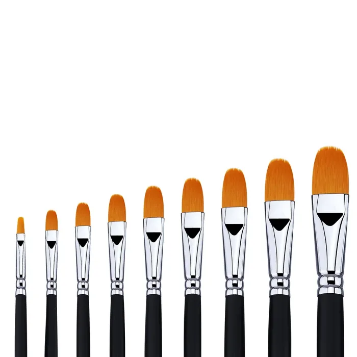 Phoenix SERIES 6606 Golden Nylon Hair Acrylic Brush-Fibert - Image 3