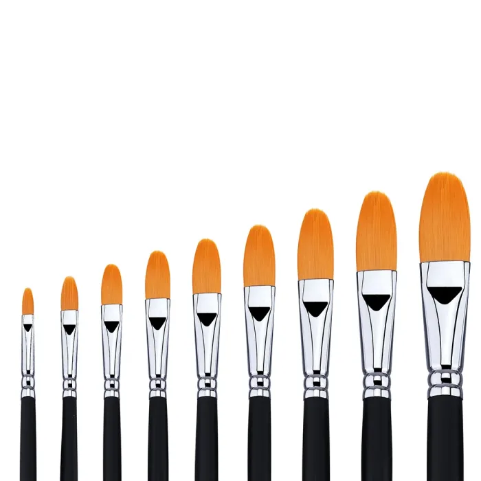Phoenix SERIES 6606 Golden Nylon Hair Acrylic Brush-Angular - Image 2