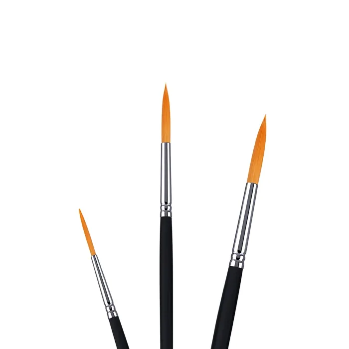 Phoenix SERIES 6606 Golden Nylon Hair Acrylic Brush-Round