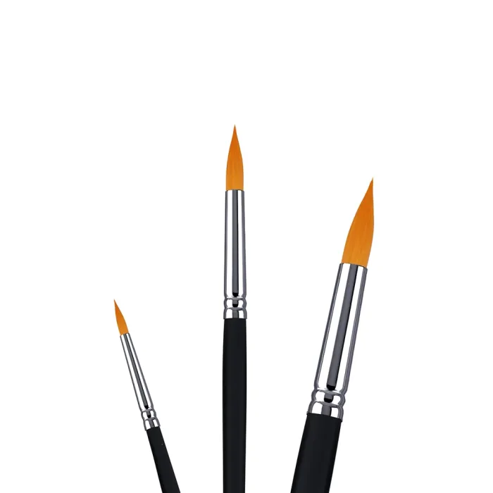 Phoenix SERIES 6606 Golden Nylon Hair Acrylic Brush-Round