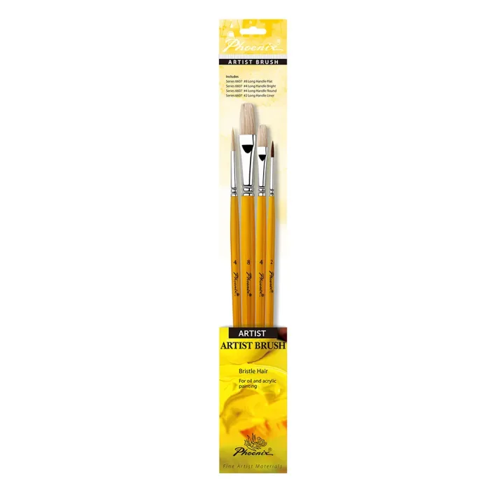 Phoenix Bristle Hair Multi Purpose Oil and Acrylic Classic Set
