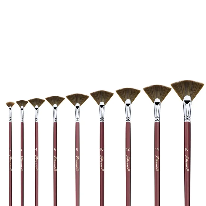 Phoenix SERIES 6611 Double-Colored Nylon Acrylic Brush-Fan - Image 3