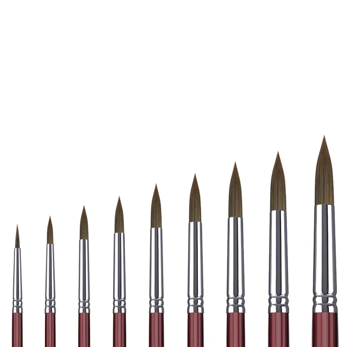 Phoenix SERIES 6611 Double-Colored Nylon Acrylic Brush-Round - Image 3