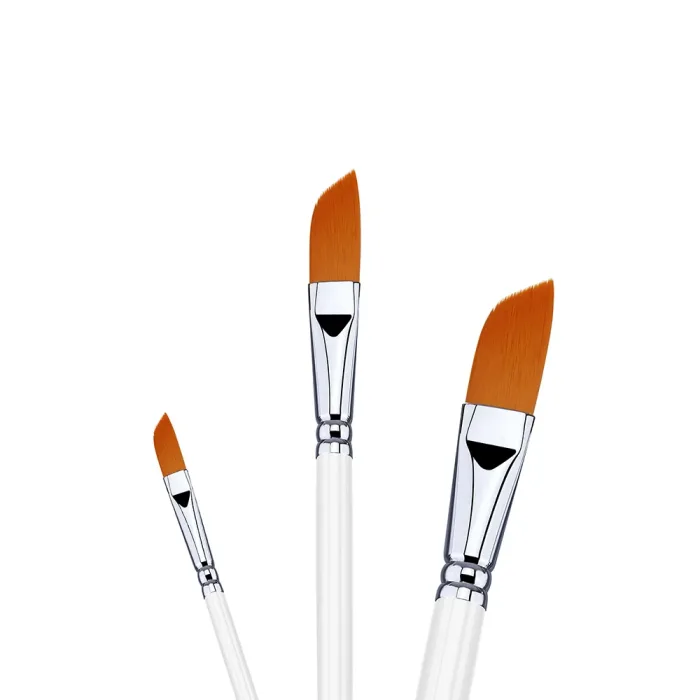 Phoenix SERIES 6615 Golden Nylon Acrylic Brush-Angular