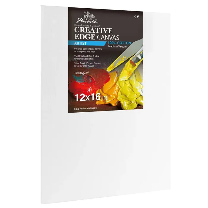 Phoenix Artist Series, 12oz Triple Acrylic Primed Cotton Canvas ±350g/m²