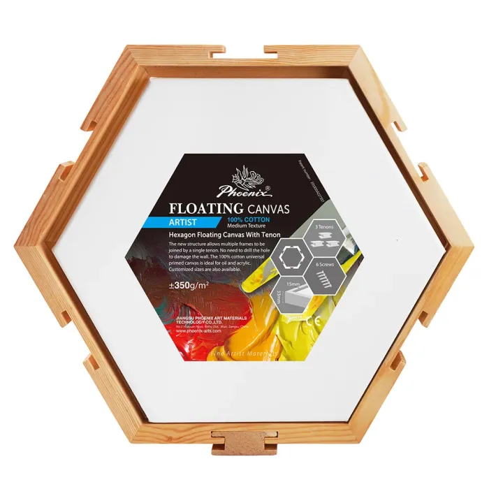 Phoenix Artist Series, 12oz Gesso Primed Floating Shaped Cotton Canvas ±350g/m²