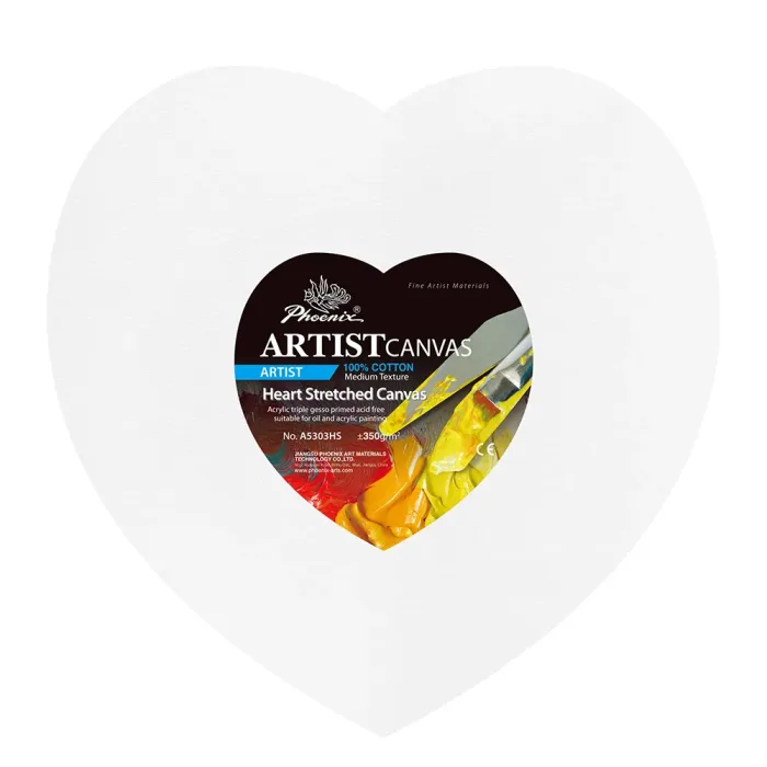 Phoenix Artist Series, 12oz Acrylic Titanium Primed Shaped Stretched Cotton Canvas ±350g/m²