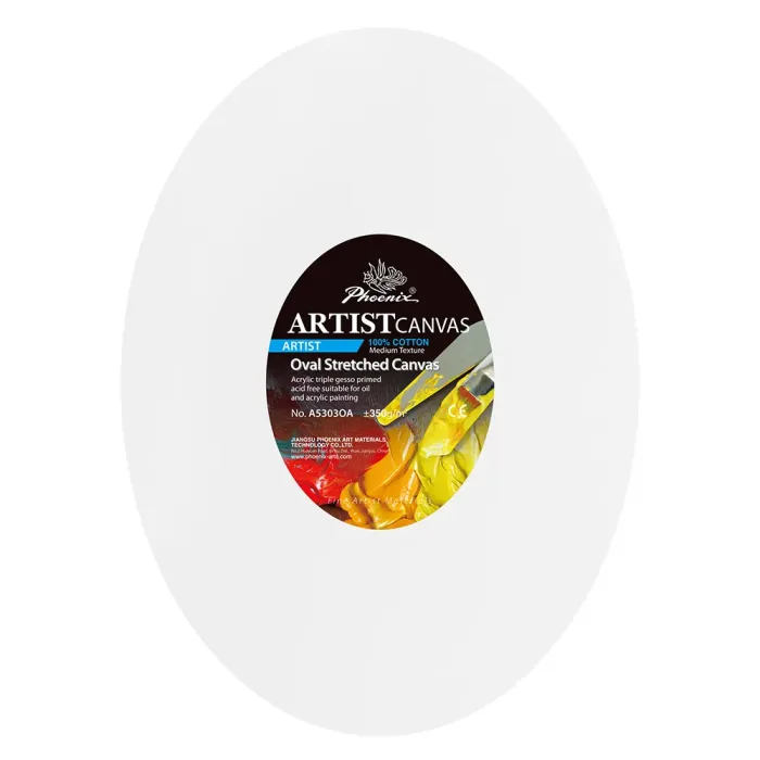 Phoenix Artist Series, 12oz Acrylic Titanium Primed Shaped Stretched Cotton Canvas ±350g/m²