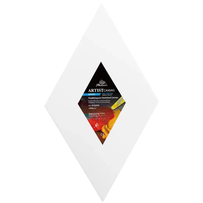 Phoenix Artist Series, 12oz Acrylic Titanium Primed Shaped Stretched Cotton Canvas ±350g/m²
