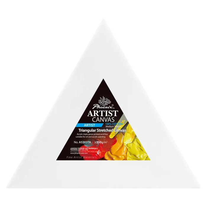 Phoenix Artist Series, 12oz Acrylic Titanium Primed Shaped Stretched Cotton Canvas ±350g/m²