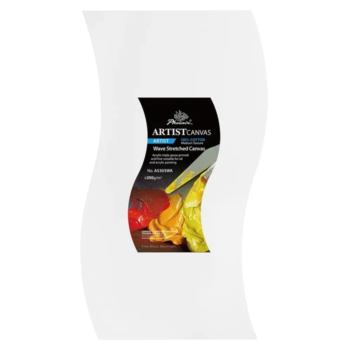 Phoenix Artist Series, 12oz Acrylic Titanium Primed Shaped Stretched Cotton Canvas±350g/m²