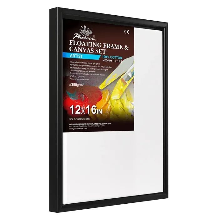 Phoenix Artist Series, 12oz COLOR Acrylic Titanium Primed Floating Cotton Canvas ±350g/m²
