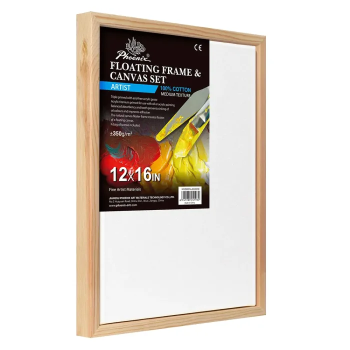 Phoenix Artist Series, 12oz COLOR Acrylic Titanium Primed Floating Cotton Canvas ±350g/m²
