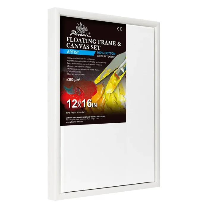 Phoenix Artist Series, 12oz COLOR Acrylic Titanium Primed Floating Cotton Canvas ±350g/m²