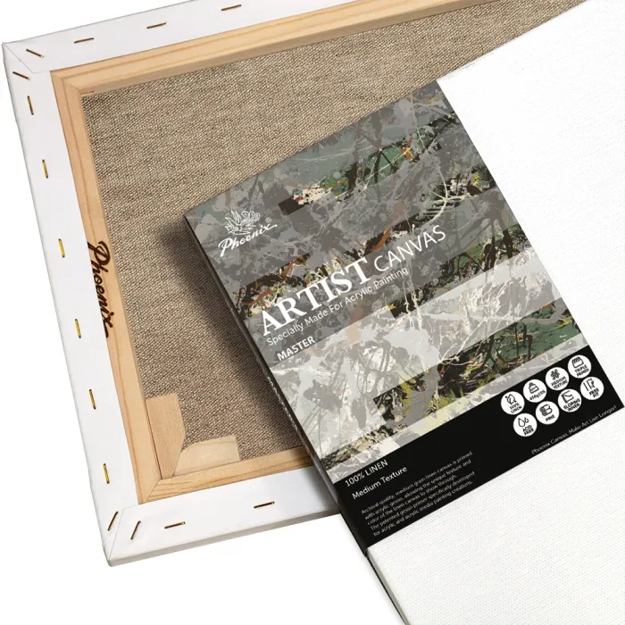 Phoenix Master Series, 100% Linen Stretched Canvas, ±450/m²