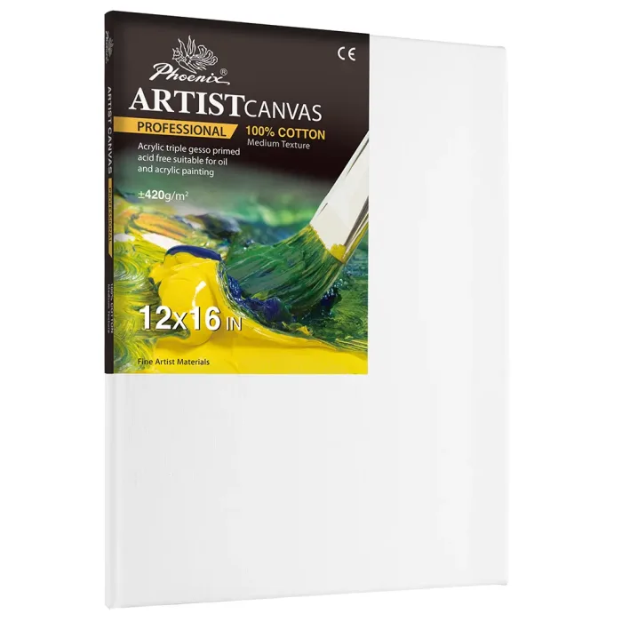 Phoenix Professional Series, 14oz Acrylic Titanium Primed Cotton Canvas ±420g/m²