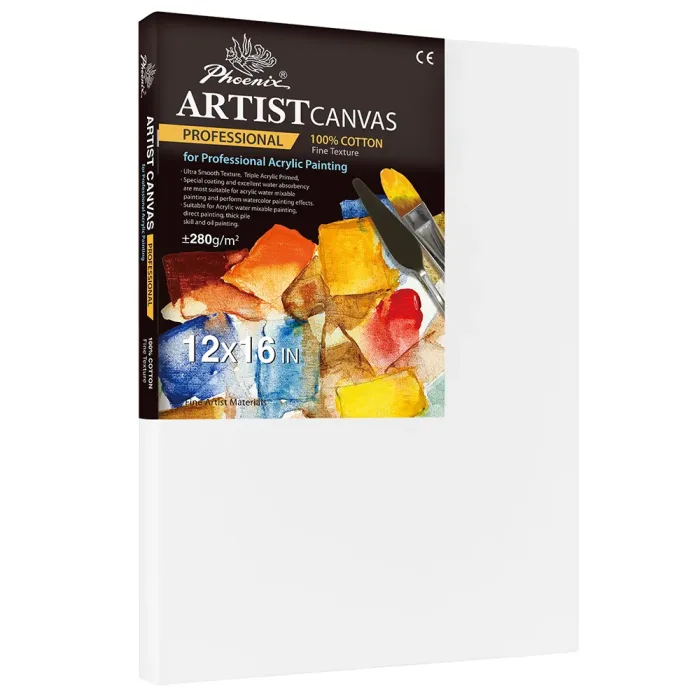 Phoenix Professional Series, 9oz Acrylic Titanium Primed Cotton Canvas ±280g/m²