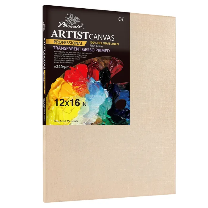 Phoenix Professional Series, 8oz TRANSPARENT GESSO Primed Linen Canvas ±240g/m²
