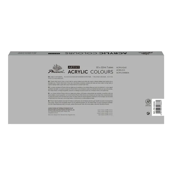 PHOENIX ARTIST ACRYLIC COLOUR SET 10*22ml - Image 5