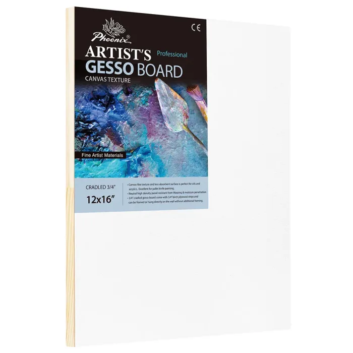 Phoenix Professional Series， 3/4"" Canvas-like Surface Gesso Board