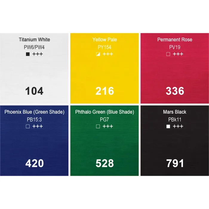 PHOENIX MASTER EXTRA FINE OIL COLOUR 6*22ml - Image 2