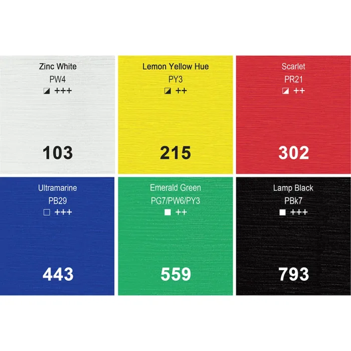 PHOENIX STUDIO OIL COLOUR SET 6*22ml - Image 2