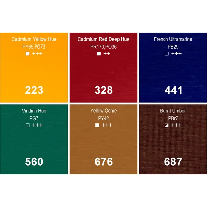 PHOENIX ARTIST FINE OIL COLOUR 6*40ML - Image 2