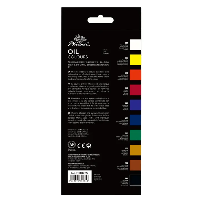 PHOENIX STUDIO OIL COLOUR SET 10*22ml - Image 5