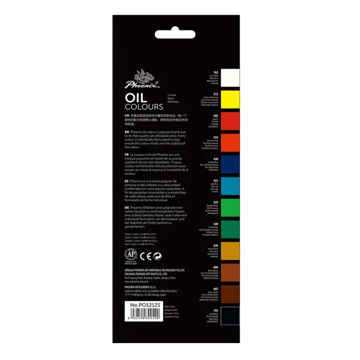PHOENIX STUDIO OIL COLOUR SET 12*12ml - Image 4