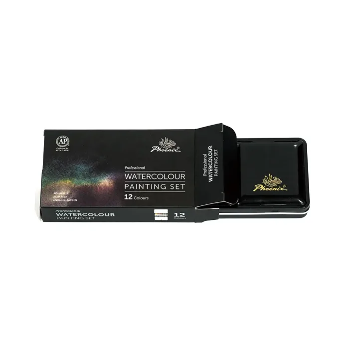 Phoenix Professional Watercolour Portable Set 12*half pans