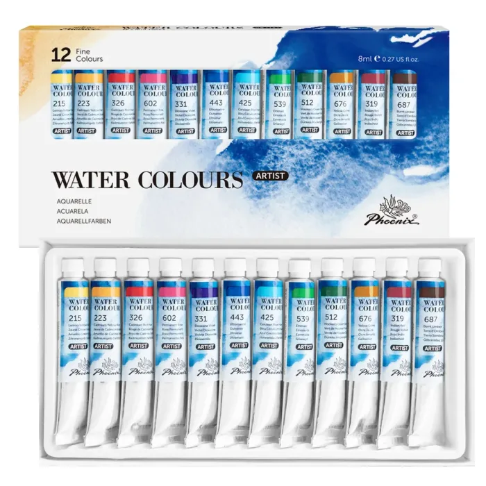 PHOENIX ARTIST WATERCOLOUR SET 12*8ml