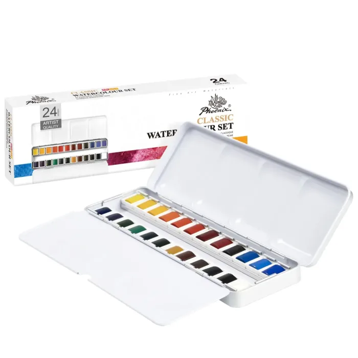 PHOENIX ARTIST WATERCOLOUR  PORTABLE SET 24*COLOURS