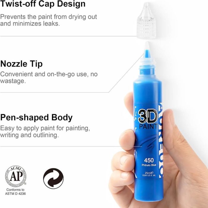 3D PAINT CLASSIC PACK 6 X 25ML - Image 3