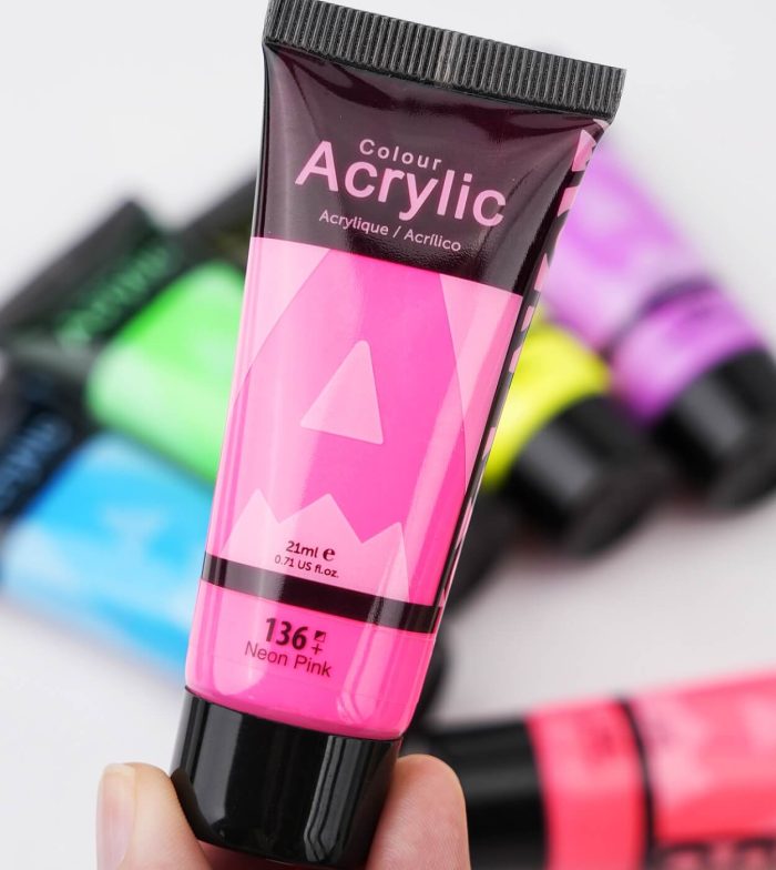 NEON ACRYLIC PAINT SET 8 COLOURS - Image 5