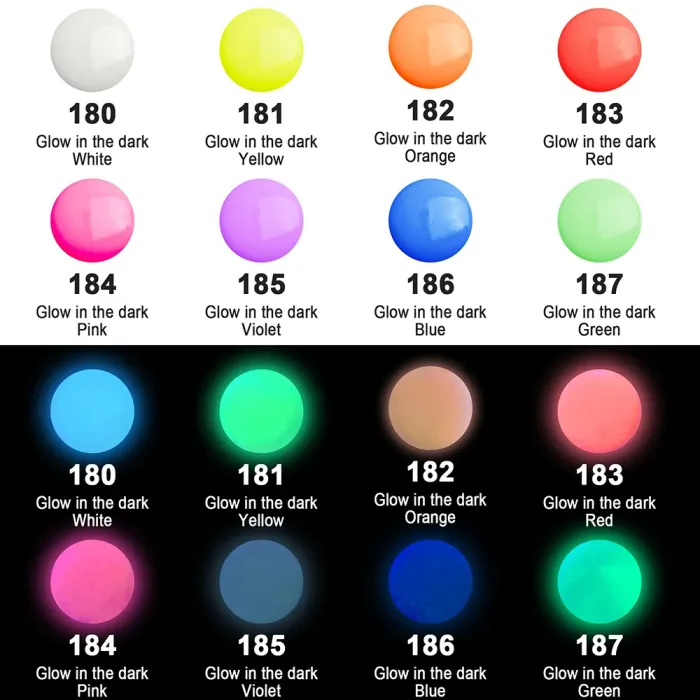 GLOW IN THE DARK ACRYLIC PAINT SET 8 COLOURS - Image 2