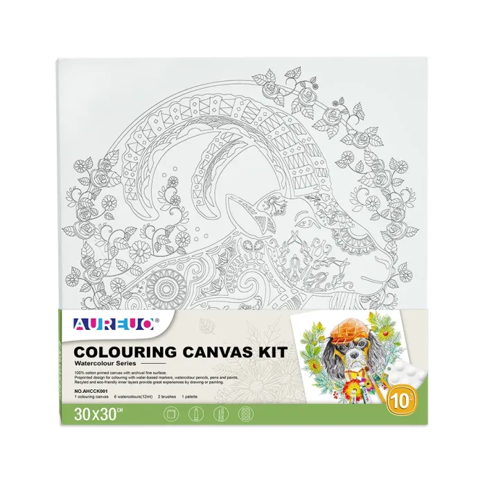 COLORING CANVAS WATERCOLOR KIT
