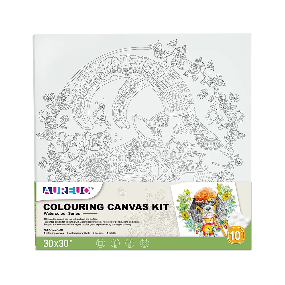 COLORING CANVAS WATERCOLOR KIT