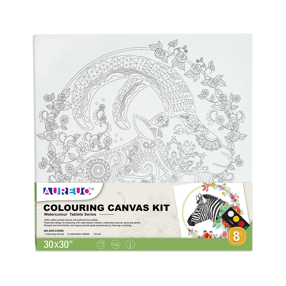 COLORING CANVAS WATERCOLOR TABLET KIT