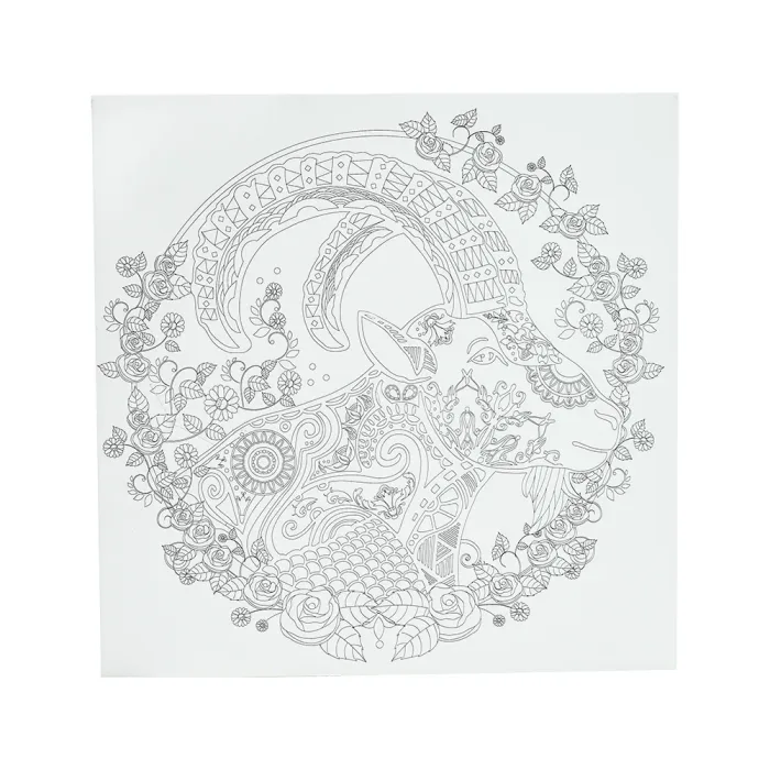 SECRET GARDEN COLOURING STRETCHED CANVAS - Image 2