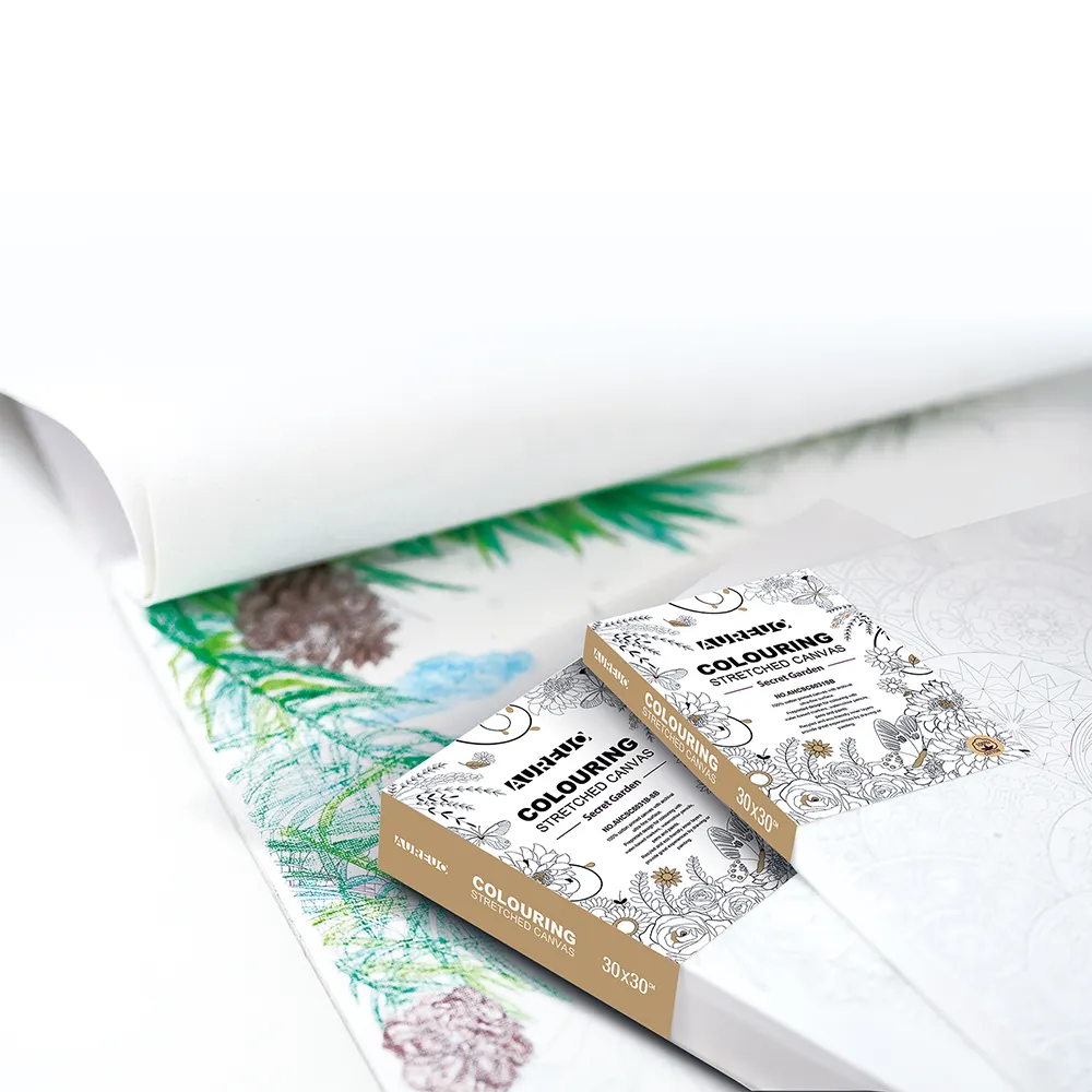 SECRET GARDEN COLOURING STRETCHED CANVAS