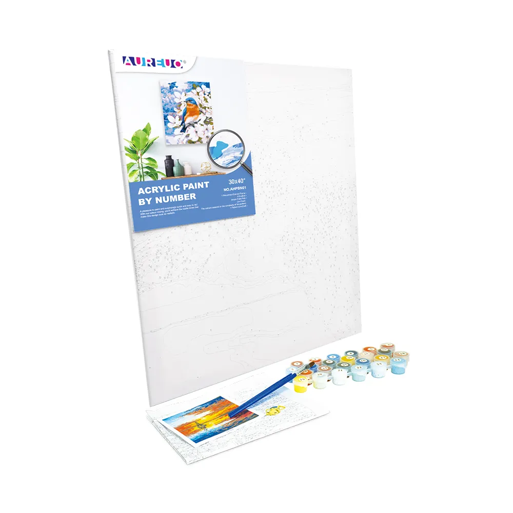 PRE-PRINTED ACRYLIC PAINT BY NUMBER CANVAS KIT