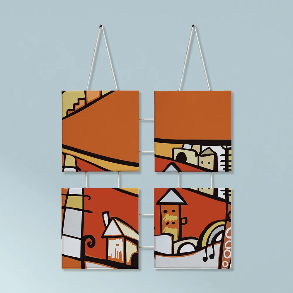 SQUARE WALL ART CANVAS SET