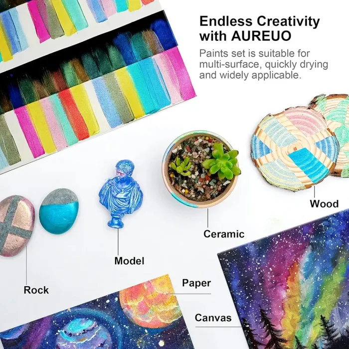 IRIDESCENT ACRYLIC PAINT SET 59ML - Image 7